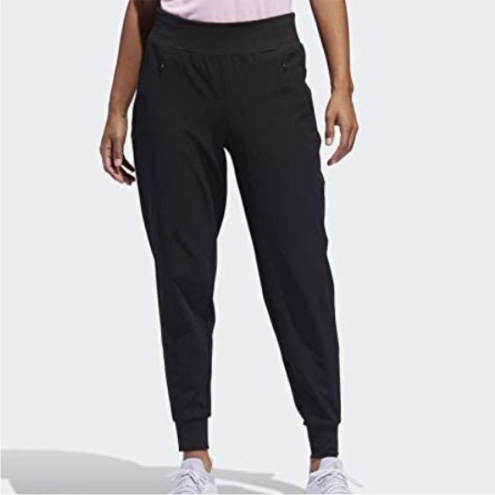 NWOT Adidas Black Women’s Stretch Woven Golf Joggers XL